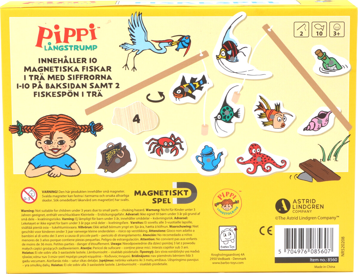 Pippi Fiskespil - Brætspil Til Børn