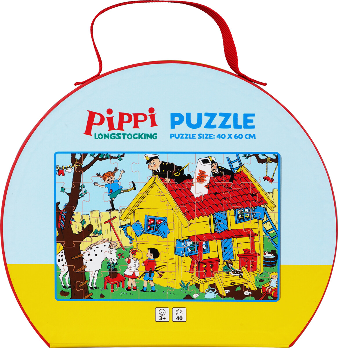Pippi Langstrømpe - Legekuffert Med Puslespil - 40 Brikker - Barbo Toys