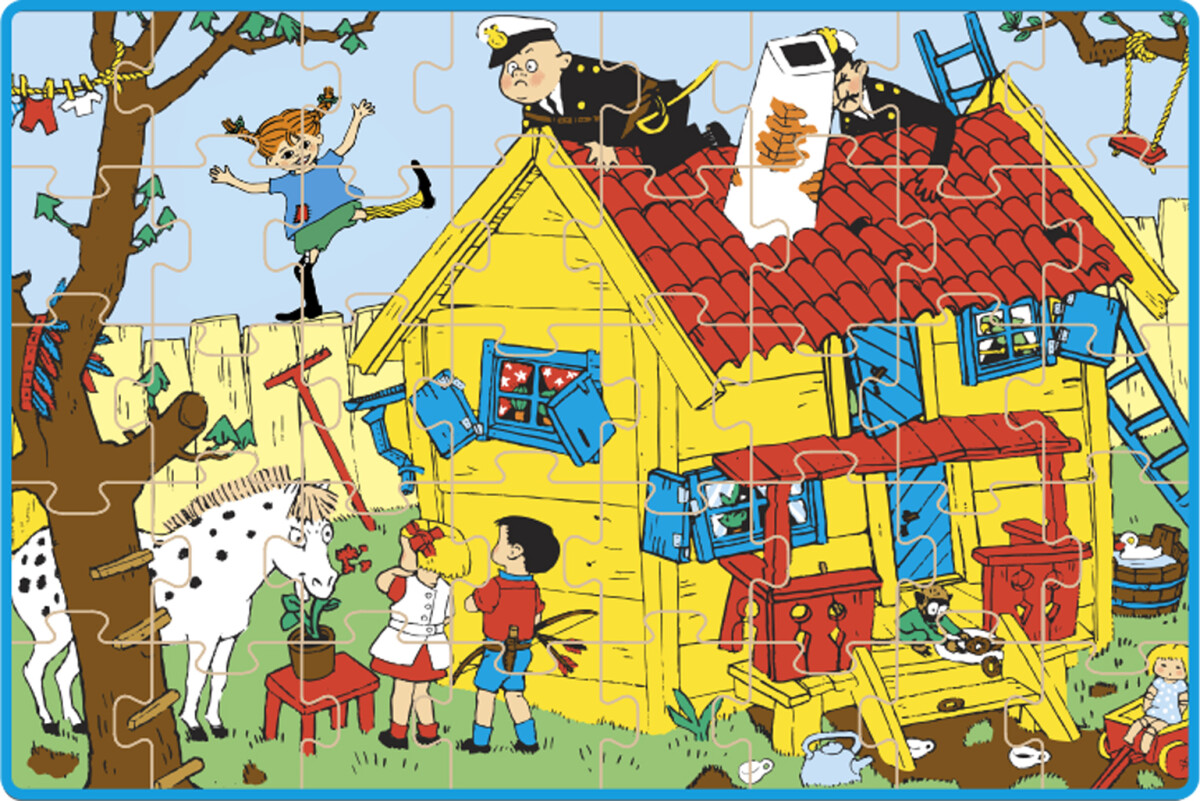 Pippi Langstrømpe - Legekuffert Med Puslespil - 40 Brikker - Barbo Toys