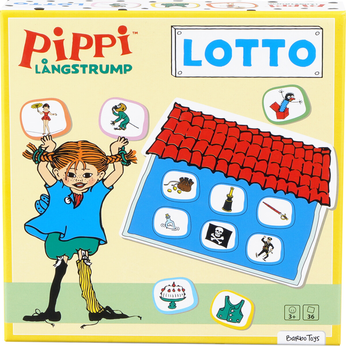 Pippi Langstrømpe Vendespil - 36 Kort