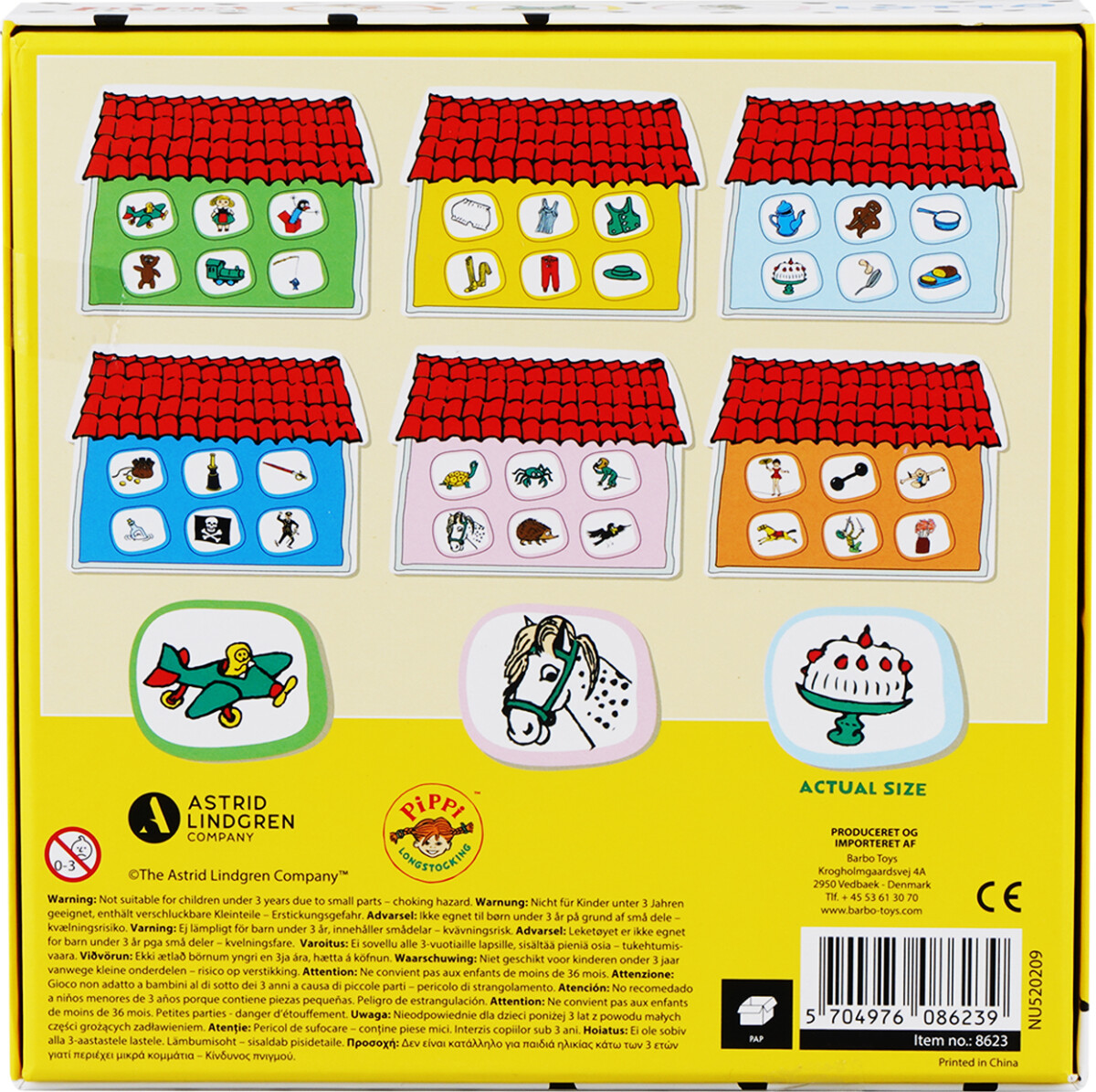 Pippi Langstrømpe Vendespil - 36 Kort