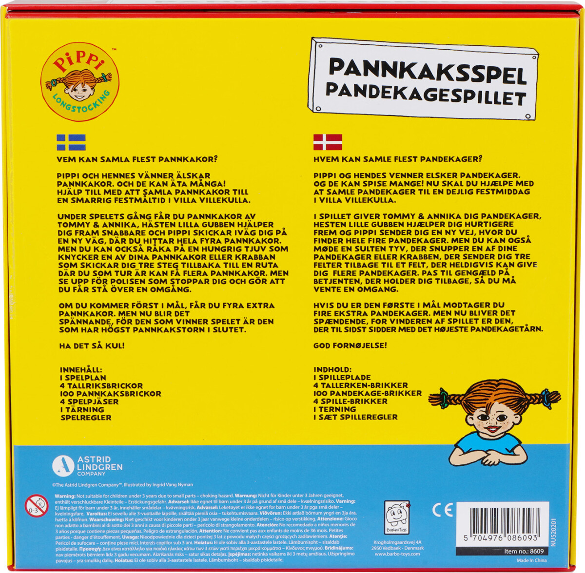 Pippi Langstrømpe Spil - Pandekagespillet