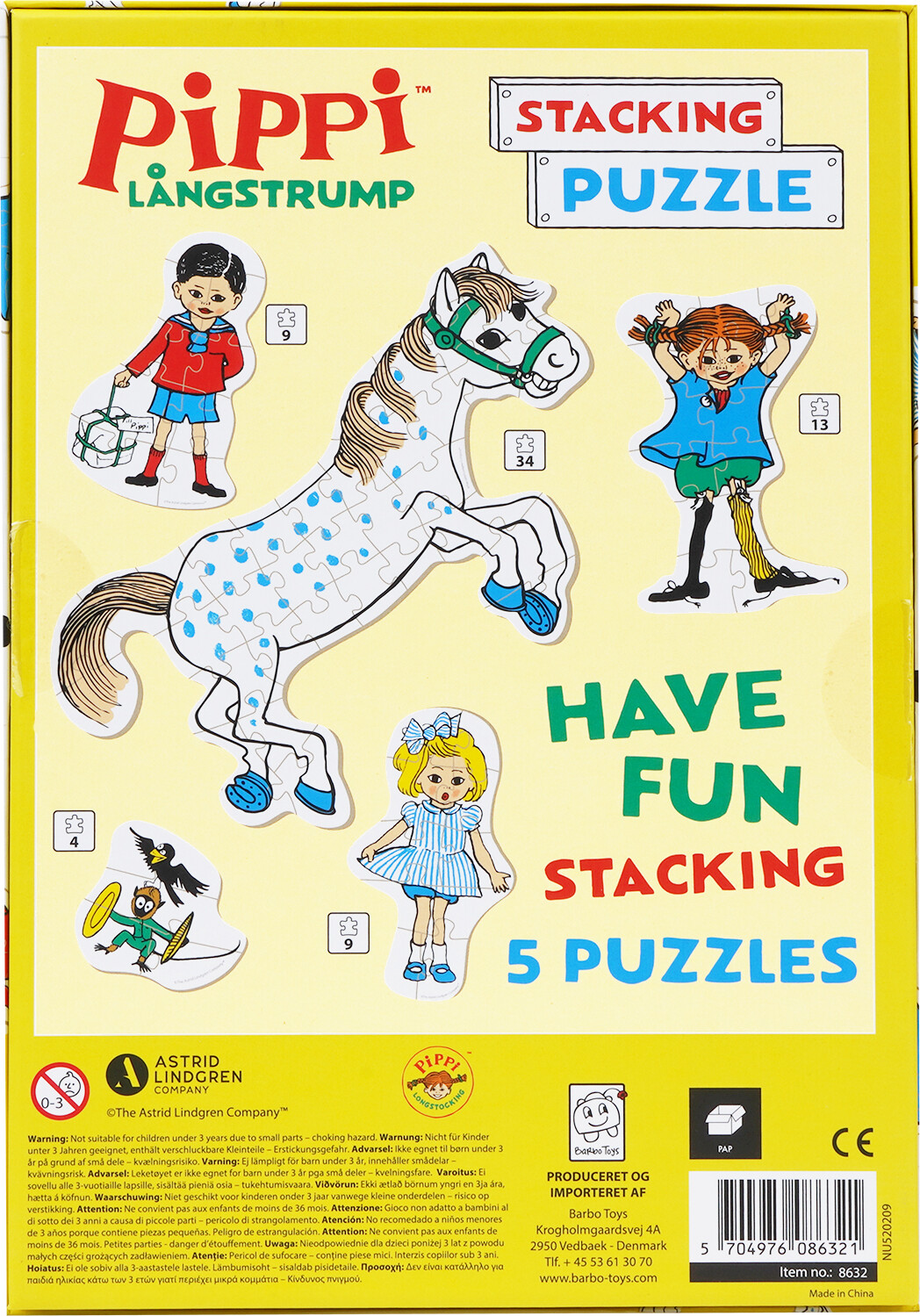Pippi Langstrømpe Puslespil - Stable - 5I1