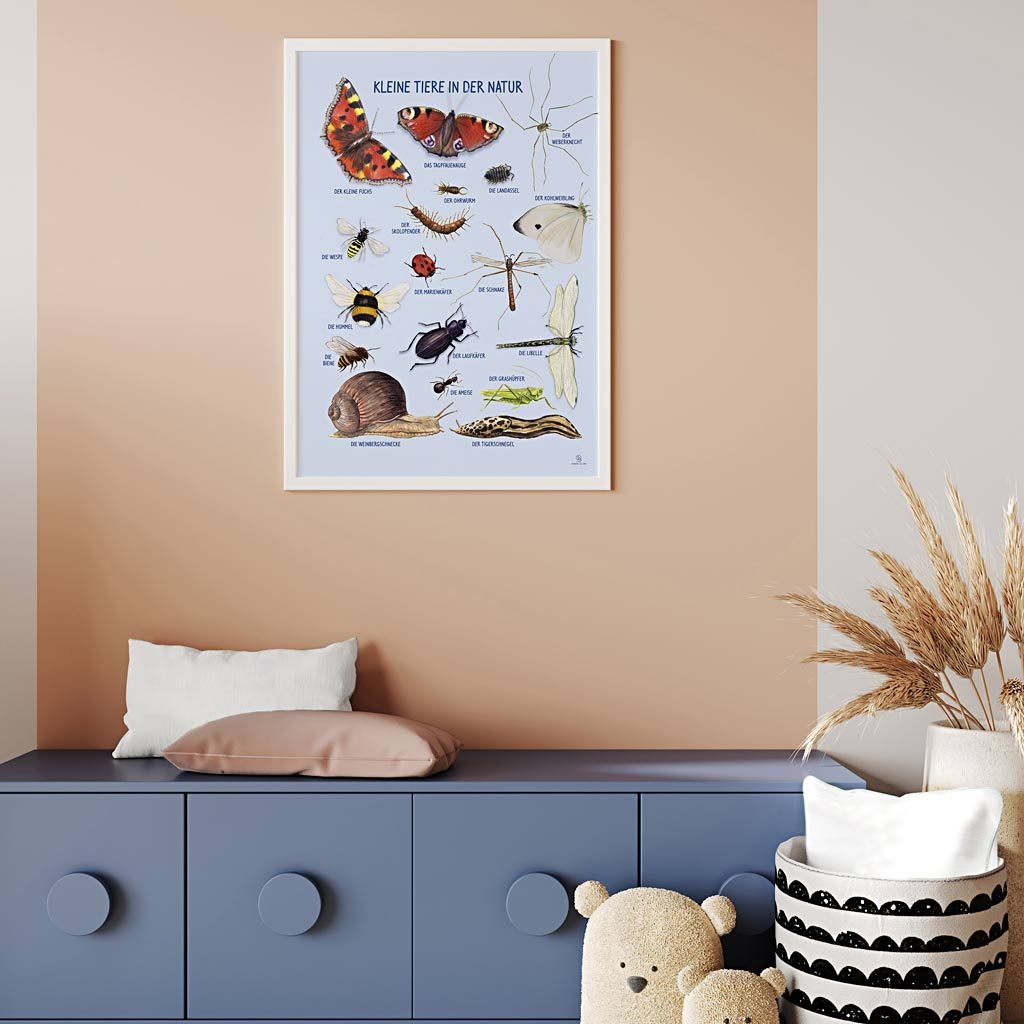 Plakat - Smådyrene Omkring Dig - Str 50X70 Cm - No - 1 Stk