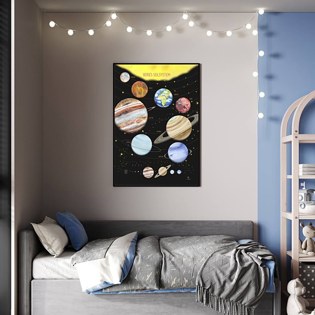 Plakat - Vores Solsystem - Str 50X70 Cm - Dk - 1 Stk