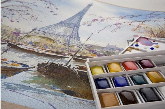 Lefranc Bourgeois - Aquarelle - Akvarelsæt - Fine - 12 Farver