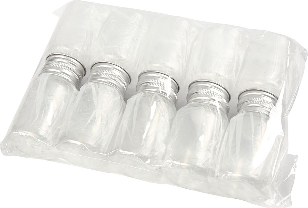 Plastdåse Med Låg - H 77 Mm - Ø 45 Mm - 100 Ml - 10 Stk