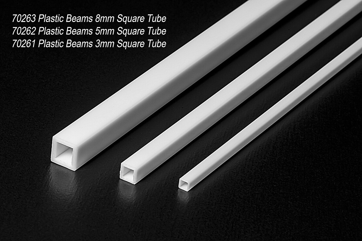Tamiya - Plastic Beams - 5 Mm Square Tube - 4 Stk - 70262