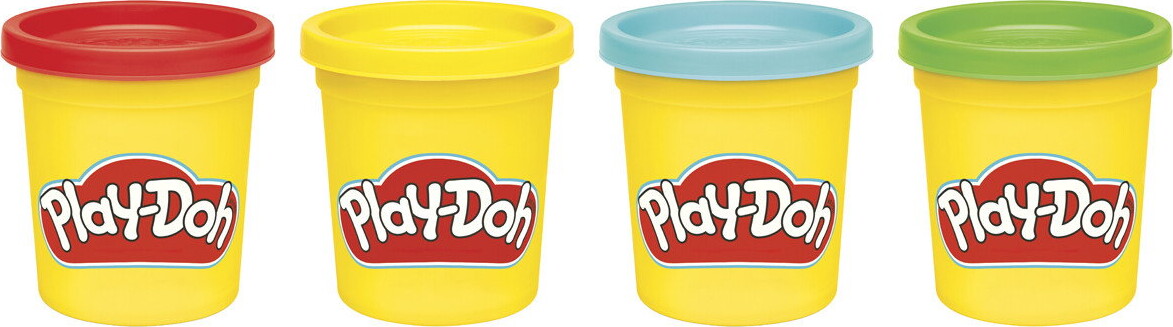 Play-Doh - Modellervoks 4-Pak 340 G - Assorteret - Hasbro G0512