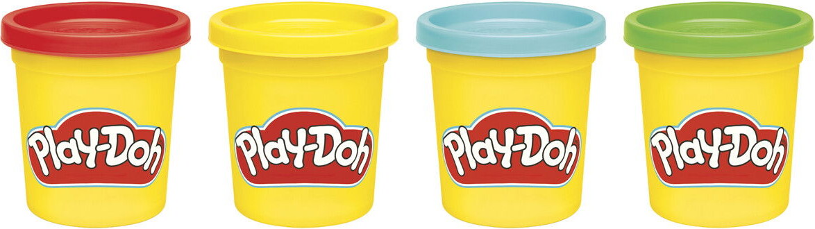 Play-Doh - Modellervoks Sæt - 4-Pak - Klassiske Farver - 340 G