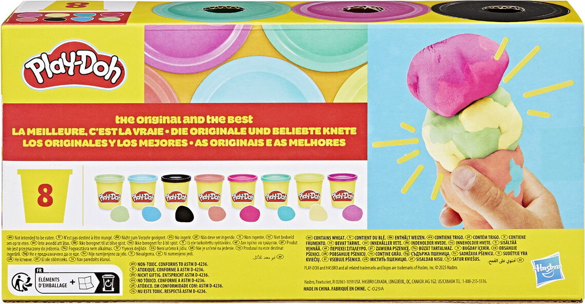 Play-Doh - Vibrant Modellervoks 8-Pak - 680 G - Hasbro G0692