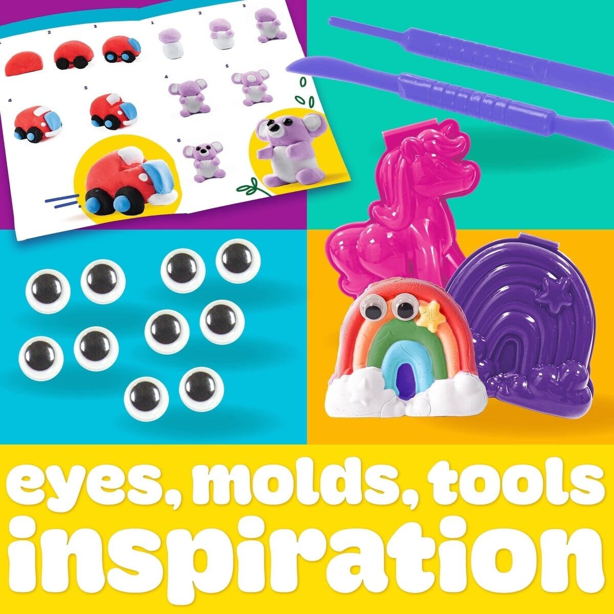 Play-Doh - Air Dry Clay - Lufttørrende Ler I Kasse - 13 Farver