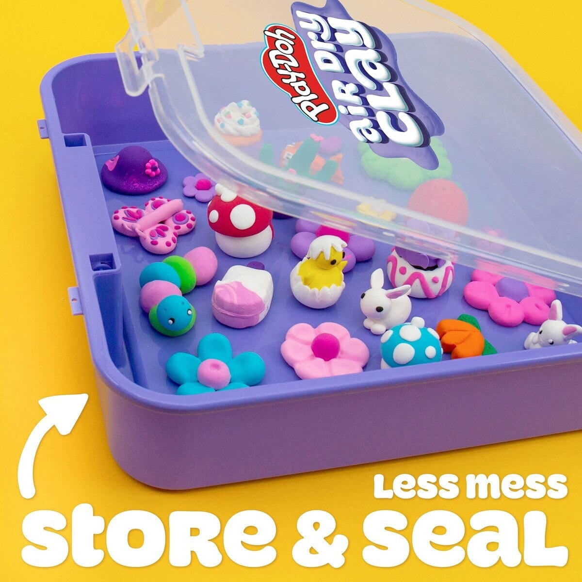 Play-Doh - Air Dry Clay - Lufttørrende Ler I Kasse - 13 Farver