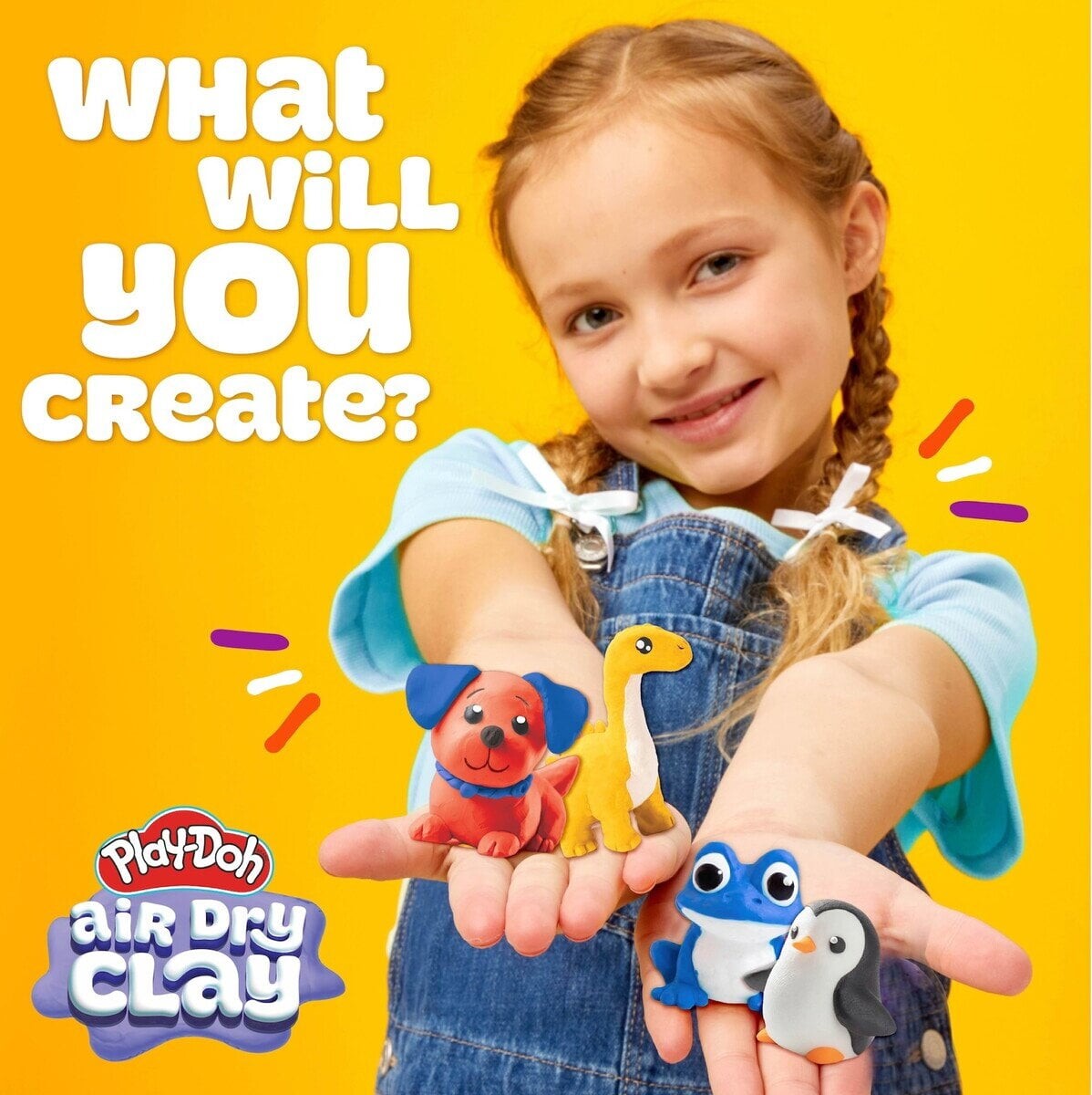 Play-Doh - Air Dry Clay - Lufttørrende Ler I Kasse - 13 Farver
