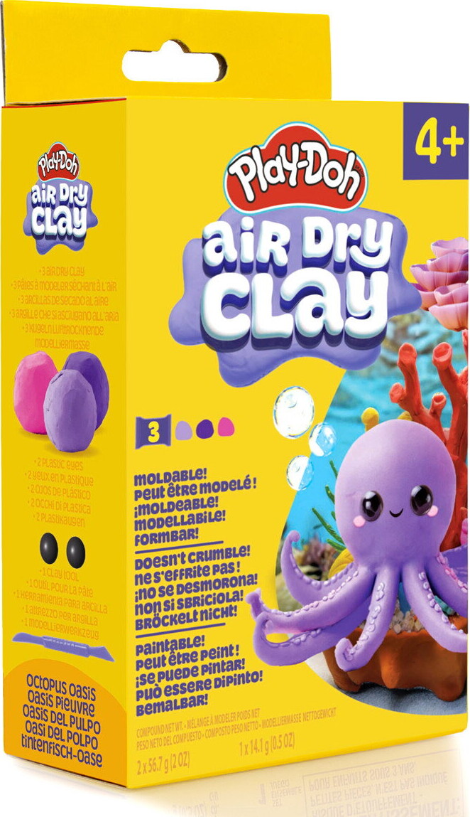 Play Doh - Lufttørrende Ler Buddy Peg Boks - Assorteret - Hasbro