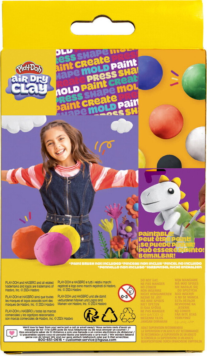 Play Doh - Lufttørrende Ler Buddy Peg Boks - Assorteret - Hasbro