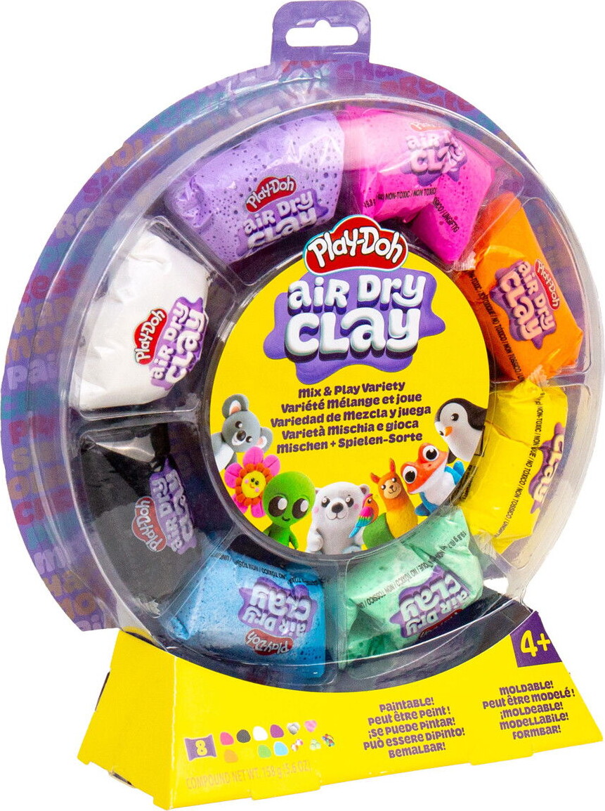 Play-Doh - Air Dry Clay - Mix Play Variety - Lufttørrende Ler Hjul