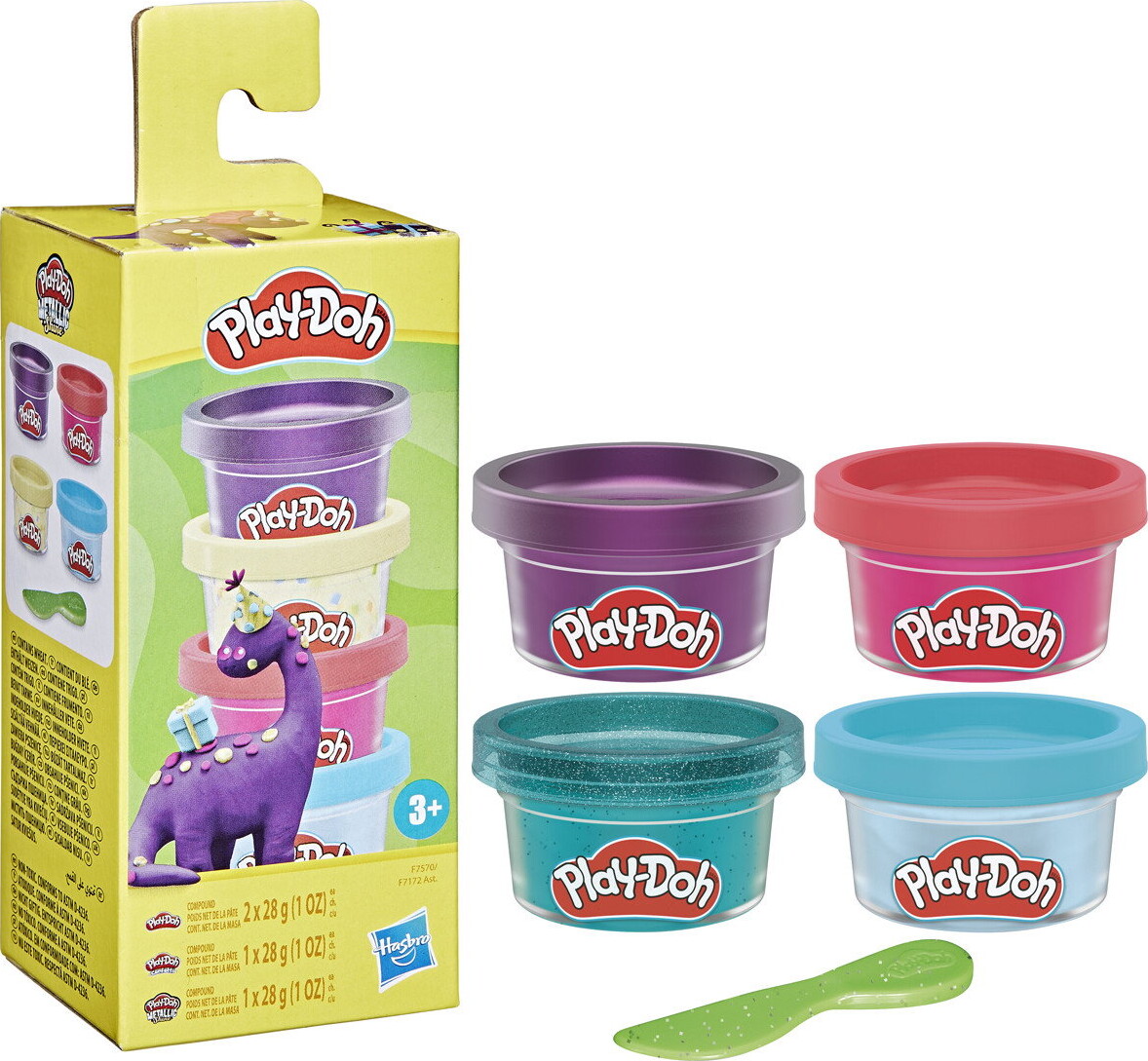 Play-Doh - Mini Farve - 4-Pak 113 G - Assorteret - Hasbro F7172