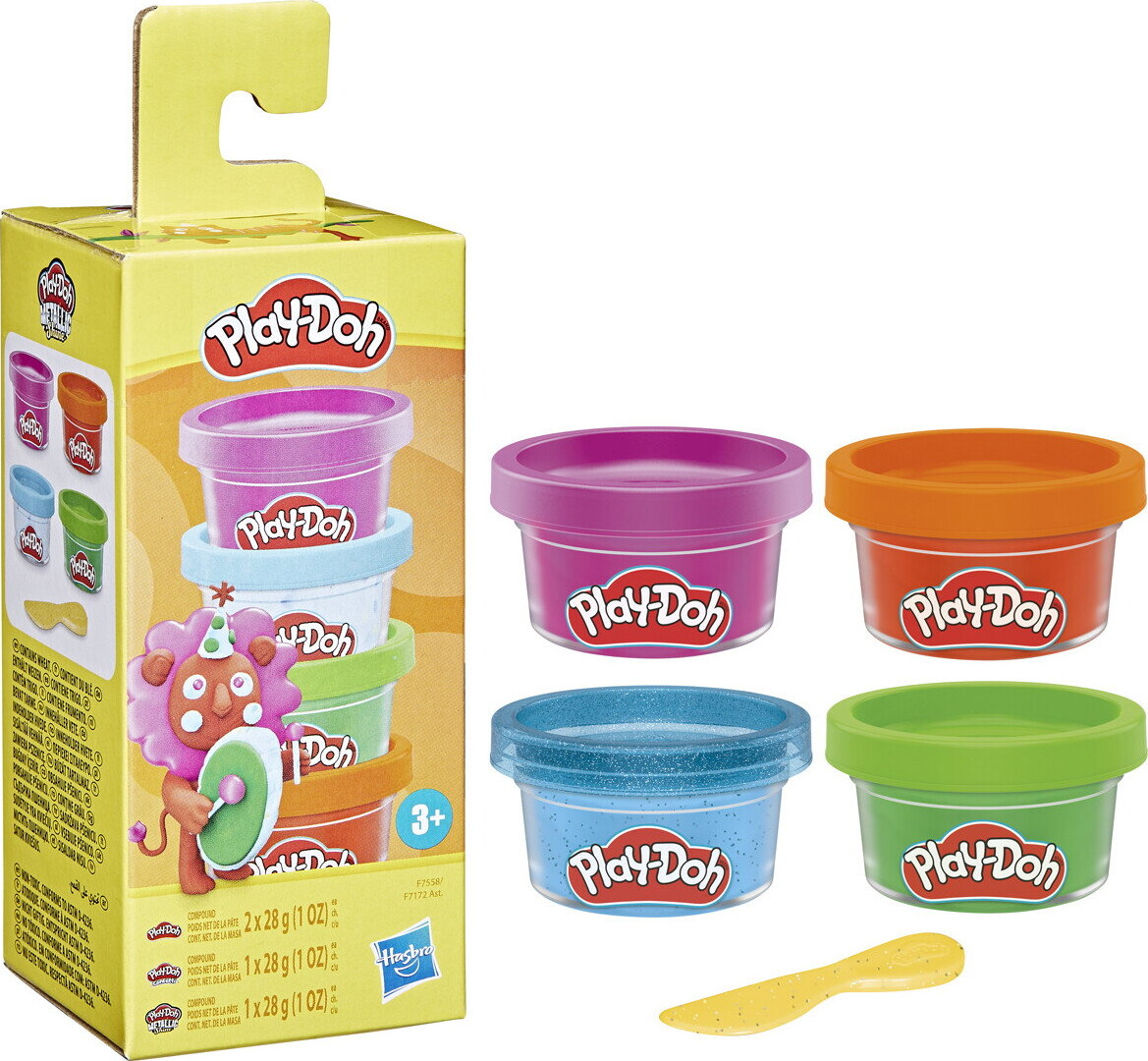 Play-Doh - Mini Farve - 4-Pak 113 G - Assorteret - Hasbro F7172