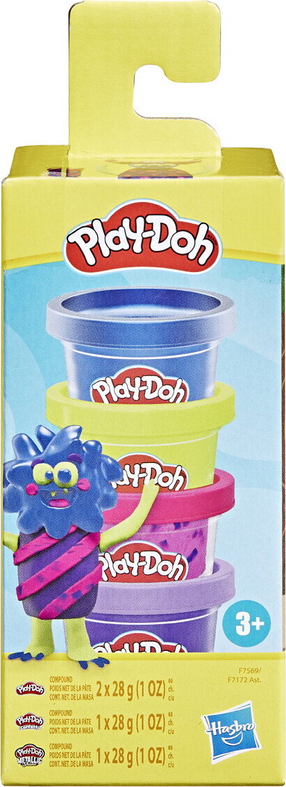 Play-Doh - Mini Farve - 4-Pak 113 G - Assorteret - Hasbro F7172