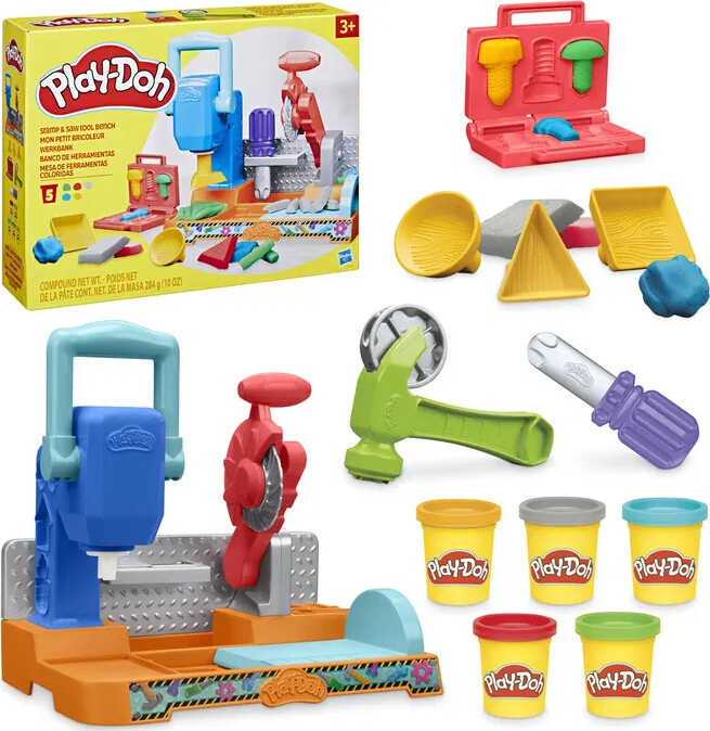 Play-Doh - Stamp Saw Tool Bench Modellervoks - Hasbro F9141