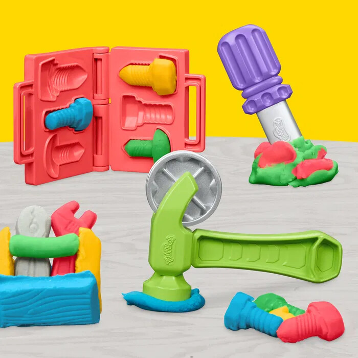 Play-Doh - Stamp Saw Tool Bench Modellervoks - Hasbro F9141