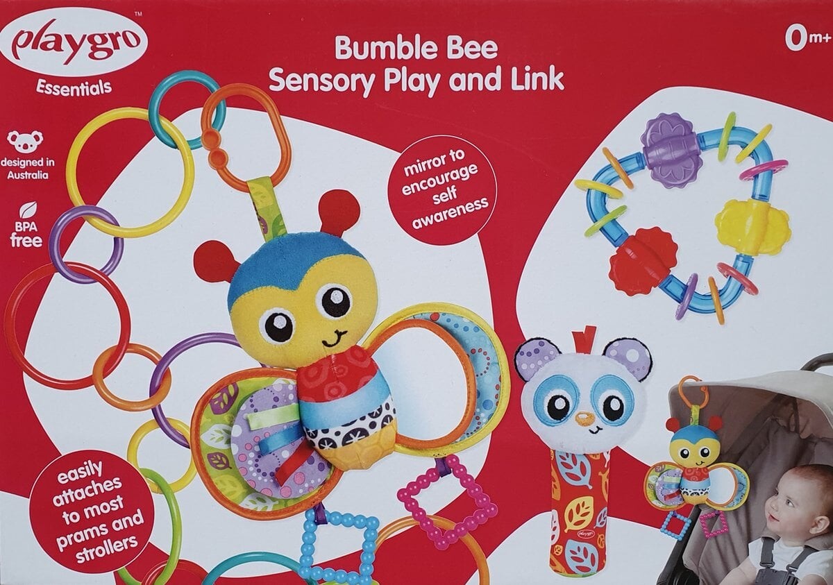 Playgro Bumble Bee Baby Gift Set - Sensory Activity Toys For Newborns