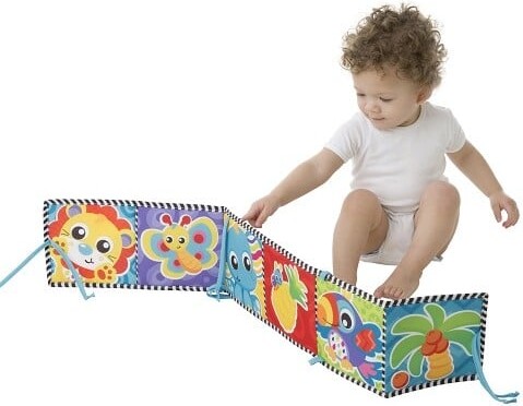 Playgro - Tummy Time - Vendbar Bog Med Spejl