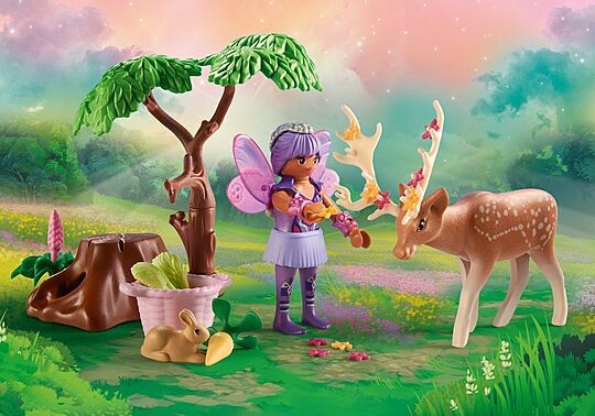 Playmobil Princess Magic - Feer Med Skovdyr - 71800