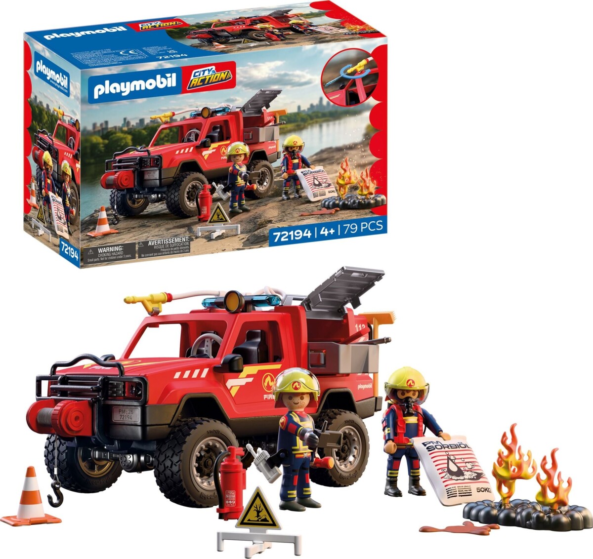 Playmobil 72194 - Fire Pickup Truck - City Action - Brandbil