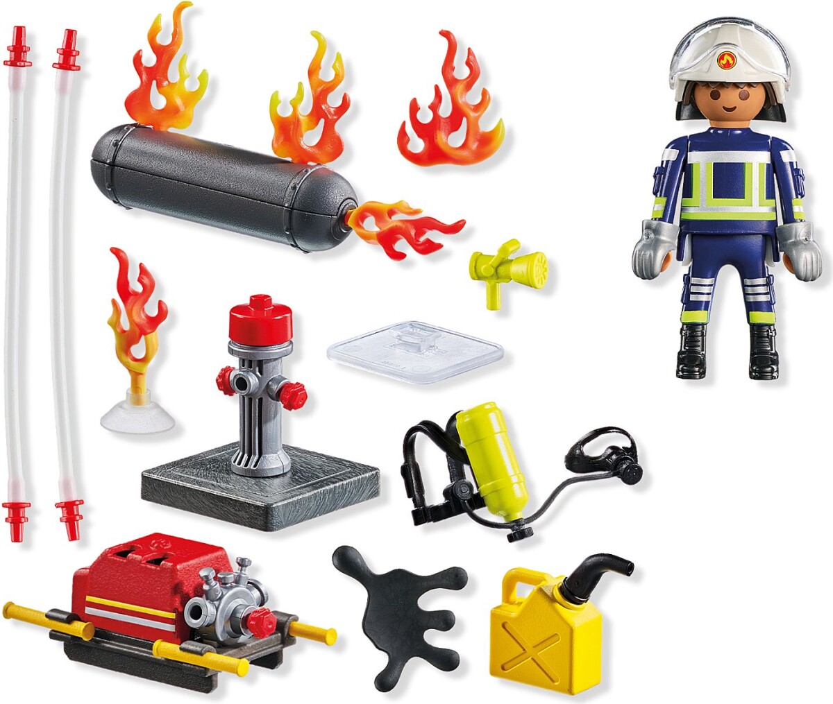 Playmobil Action Heroes - Firefighter With Water Pump 71826