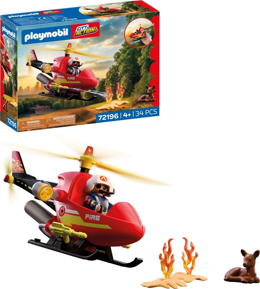 Playmobil 72196 - Firefighting Helicopter - City Action - Helikopter