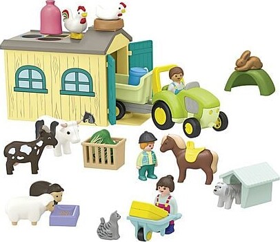 Playmobil - Junior Farm Adventure With Tractor Trailer And Animal Friends