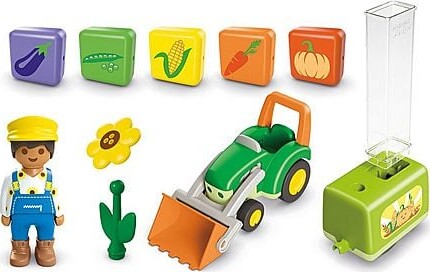 Playmobil 71773 - Junior - Tractor With Load And Drop Planter