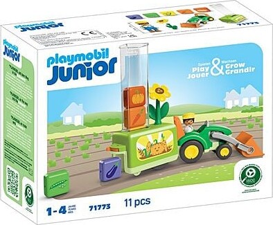 Playmobil 71773 - Junior - Tractor With Load And Drop Planter