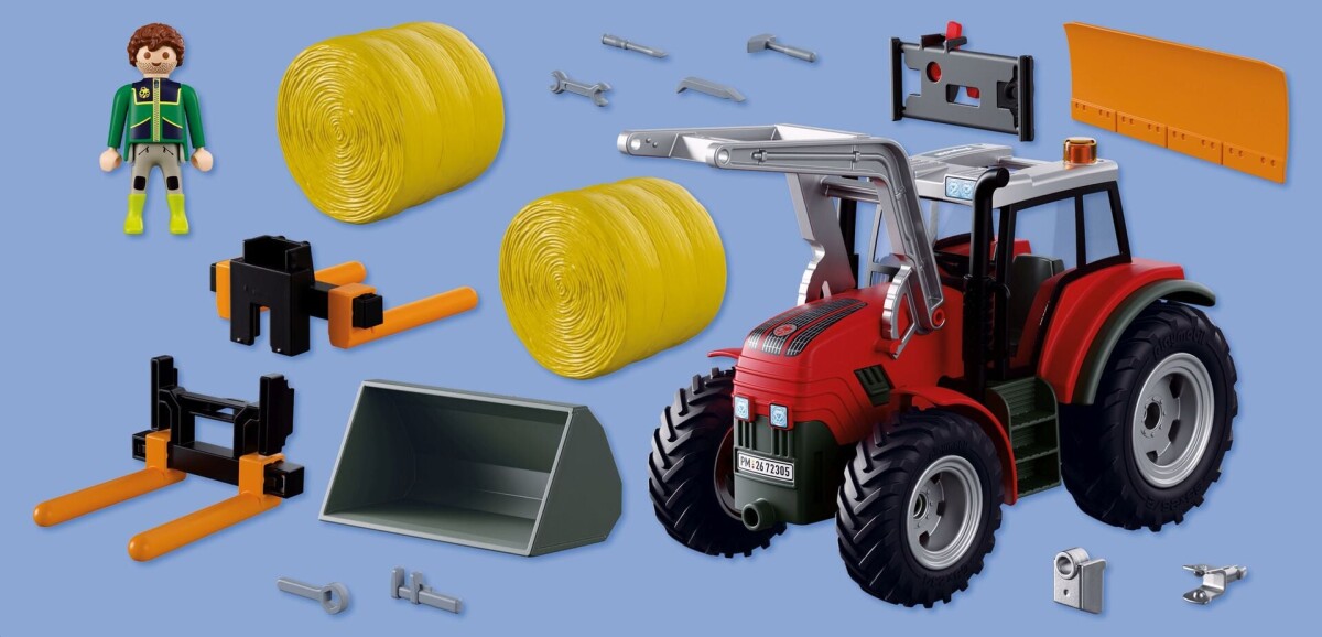 Playmobil - Large Tractor With Hay Bales 72305