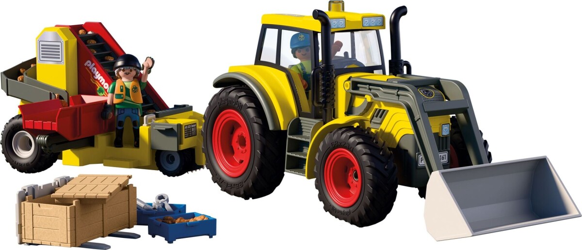 Playmobil 72161 - Stor Traktor Med Kartoffel Høster - Country