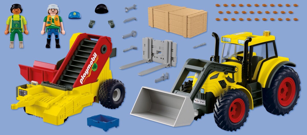 Playmobil 72161 - Stor Traktor Med Kartoffel Høster - Country
