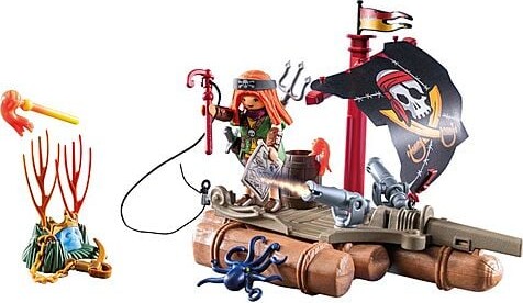 Playmobil Pirates - Piratflåde Med Skat - 71794