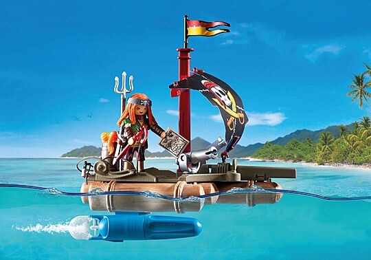 Playmobil Pirates - Piratflåde Med Skat - 71794