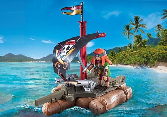 Playmobil Pirates - Piratflåde Med Skat - 71794