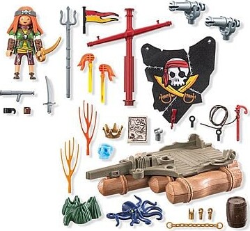 Playmobil Pirates - Piratflåde Med Skat - 71794