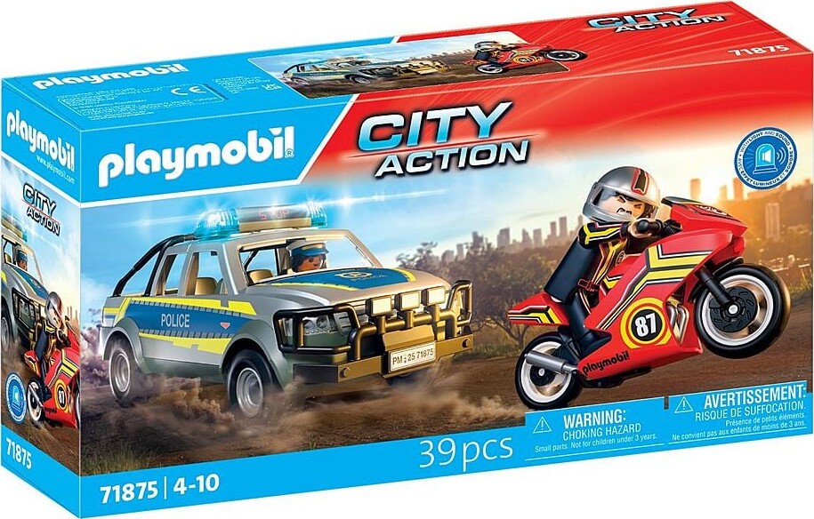 K b Playmobil 71875 Police Chase With Pick Up Truck City Action 