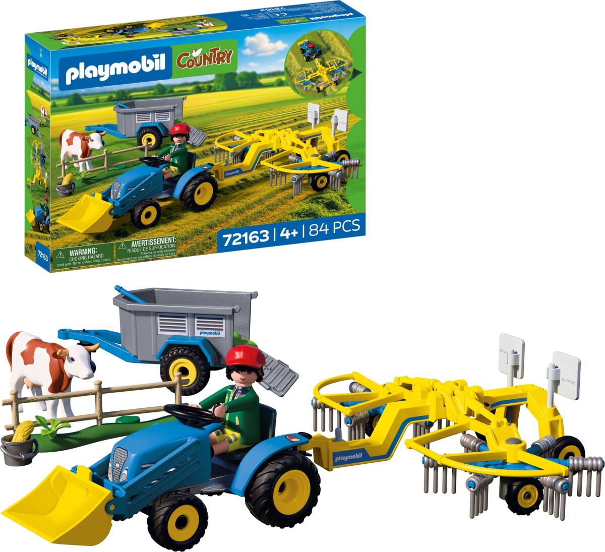 Playmobil 72163 - Small Tractor With Hay Swather - Country