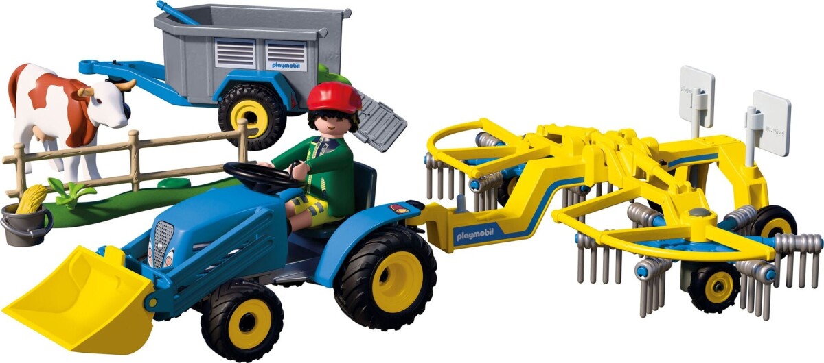 Playmobil 72163 - Small Tractor With Hay Swather - Country