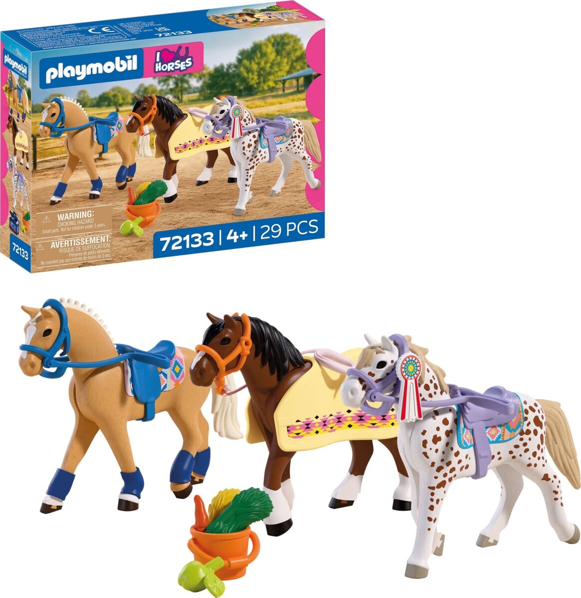 Playmobil 72133 - 3 Heste Med Tilbehør - I Love Horses