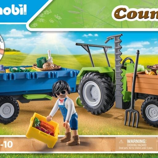 Playmobil - Traktor Med Anhænger - 71249
