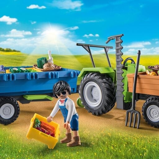 Playmobil - Traktor Med Anhænger - 71249