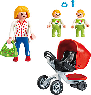 Playmobil City Life - Mor Med Barnevogn Til Tvillinger - 5573
