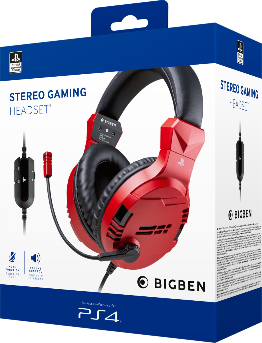 Gaming Headset Med Mikrofon Til Ps4 Pc Mac Bigben V3 R d Se